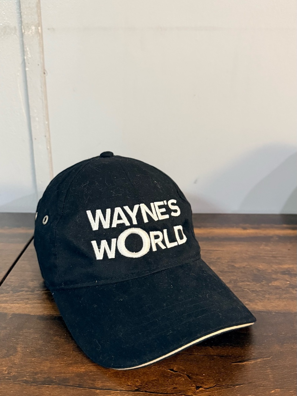 Wayne's World Black Embroidered Baseball Hat